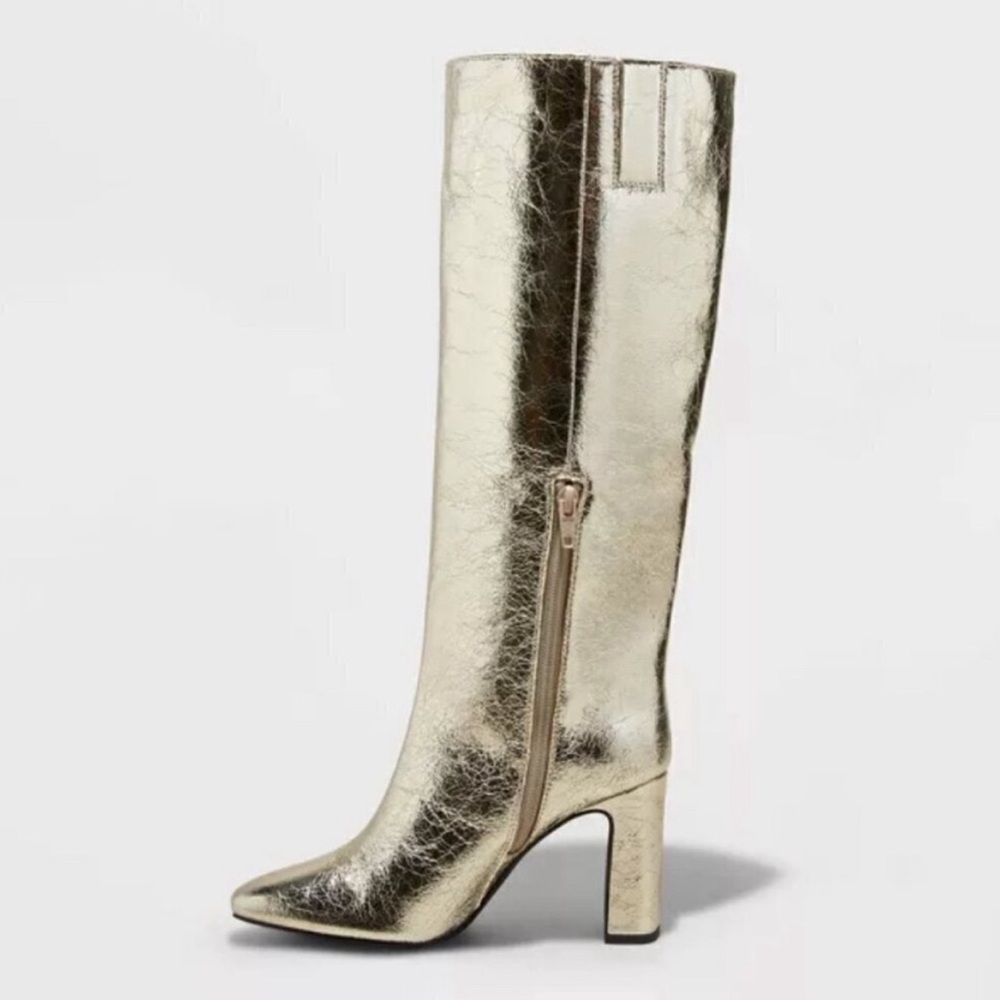 Women's Diva Stovepipe Tall Boots - A New Day Gold 6.5